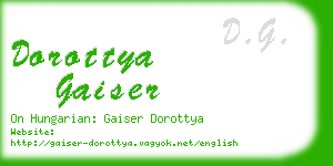 dorottya gaiser business card